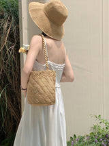 Women’s Summer Raffia Basket Bag for Beach, Vacation & Summer Outfits