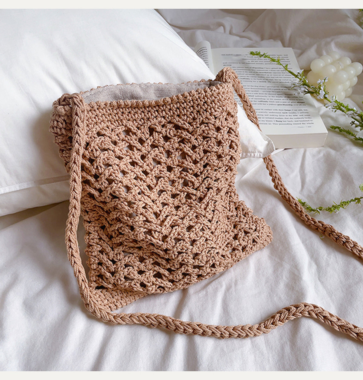 Women’s Handmade Crochet Crossbody Purse for Boho Everyday Style & Gifts