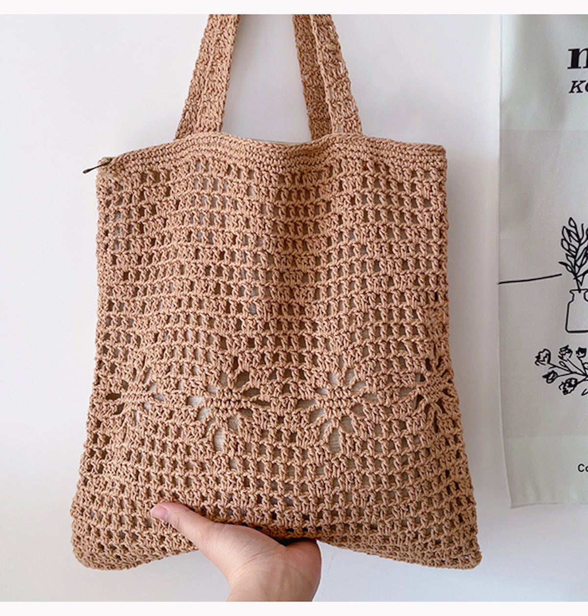 Women’s Artsy Cotton Knitted Shoulder Bag for Boho Everyday Style & Gifts