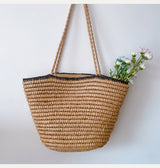 Women’s Summer Straw Basket Summer Tote for Beach, Vacation & Summer Outfits