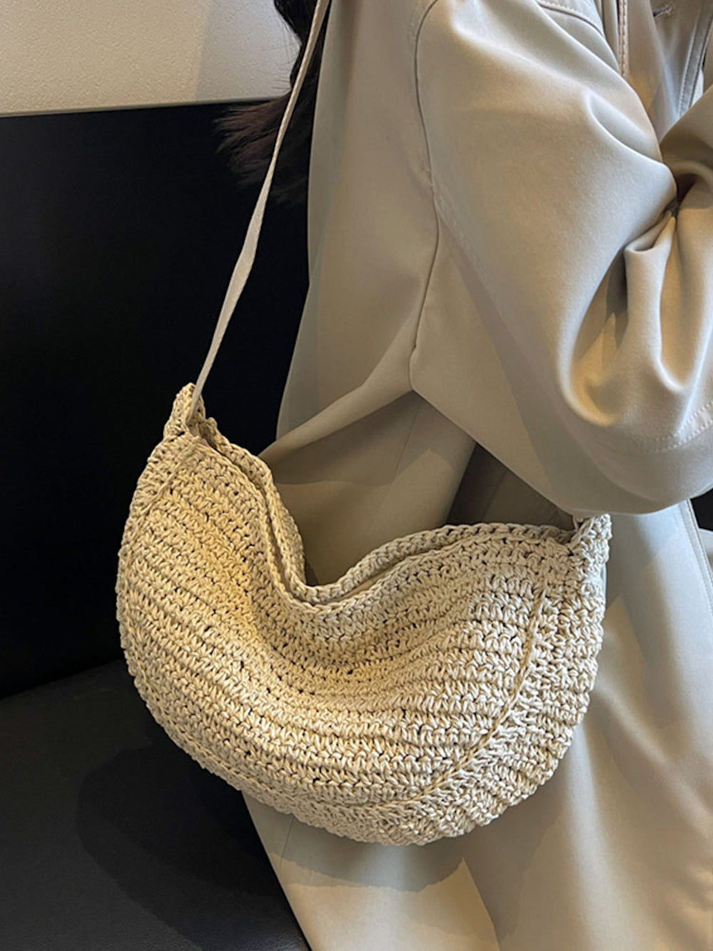 Women’s Straw Woven Crossbody Bag for Beach, Vacation & Summer Outfits