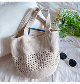 Women’s Crochet Cotton Bucket Bag for Boho Everyday Style & Gifts