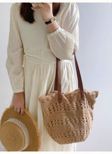 Women’s Retro Cotton Knitted Shoulder Bag for Boho Everyday Style & Gifts