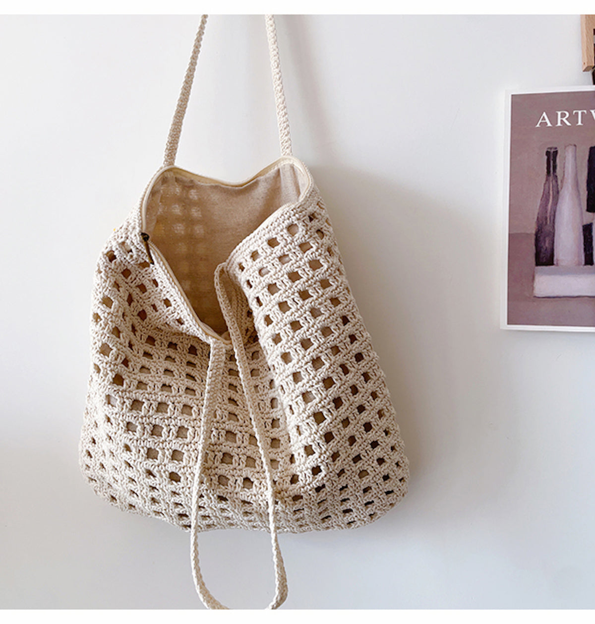 Women’s Handmade Crochet Retro Tote Shoulder Bag for Boho Everyday Style & Gifts