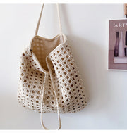 Women’s Handmade Crochet Retro Tote Shoulder Bag for Boho Everyday Style & Gifts