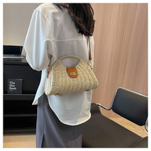 Women’s Straw Shell Shape Crossbody Hobo Bag for Beach, Vacation & Summer Outfits