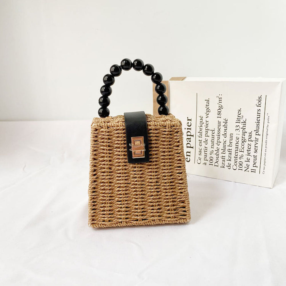 Women’s Straw Woven Box Purse for Beach, Vacation & Summer Outfits
