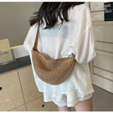 Women’s Straw Woven Crossbody Bag for Beach, Vacation & Summer Outfits