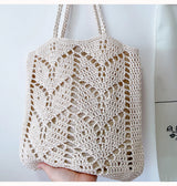 Women’s Retro Artsy Cotton Knitted Bag Shoulder Bag for Boho Everyday Style & Gifts