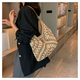 Women’s Straw Woven Shoulder Bag Tote Bag for Beach, Vacation & Summer Outfits