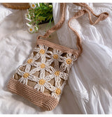 Women’s Crochet Cotton Mini Daisy Purse for Boho Everyday Style & Gifts