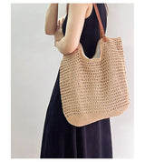 Women’s Oversized Cotton Knitted Shoulder Bag for Boho Everyday Style & Gifts