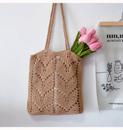Women’s Retro Artsy Cotton Knitted Bag Shoulder Bag for Boho Everyday Style & Gifts
