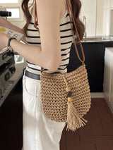 Women’s Straw Woven Crossbody Bag for Beach, Vacation & Summer Outfits