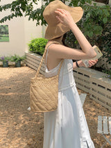 Women’s Summer Raffia Basket Bag for Beach, Vacation & Summer Outfits