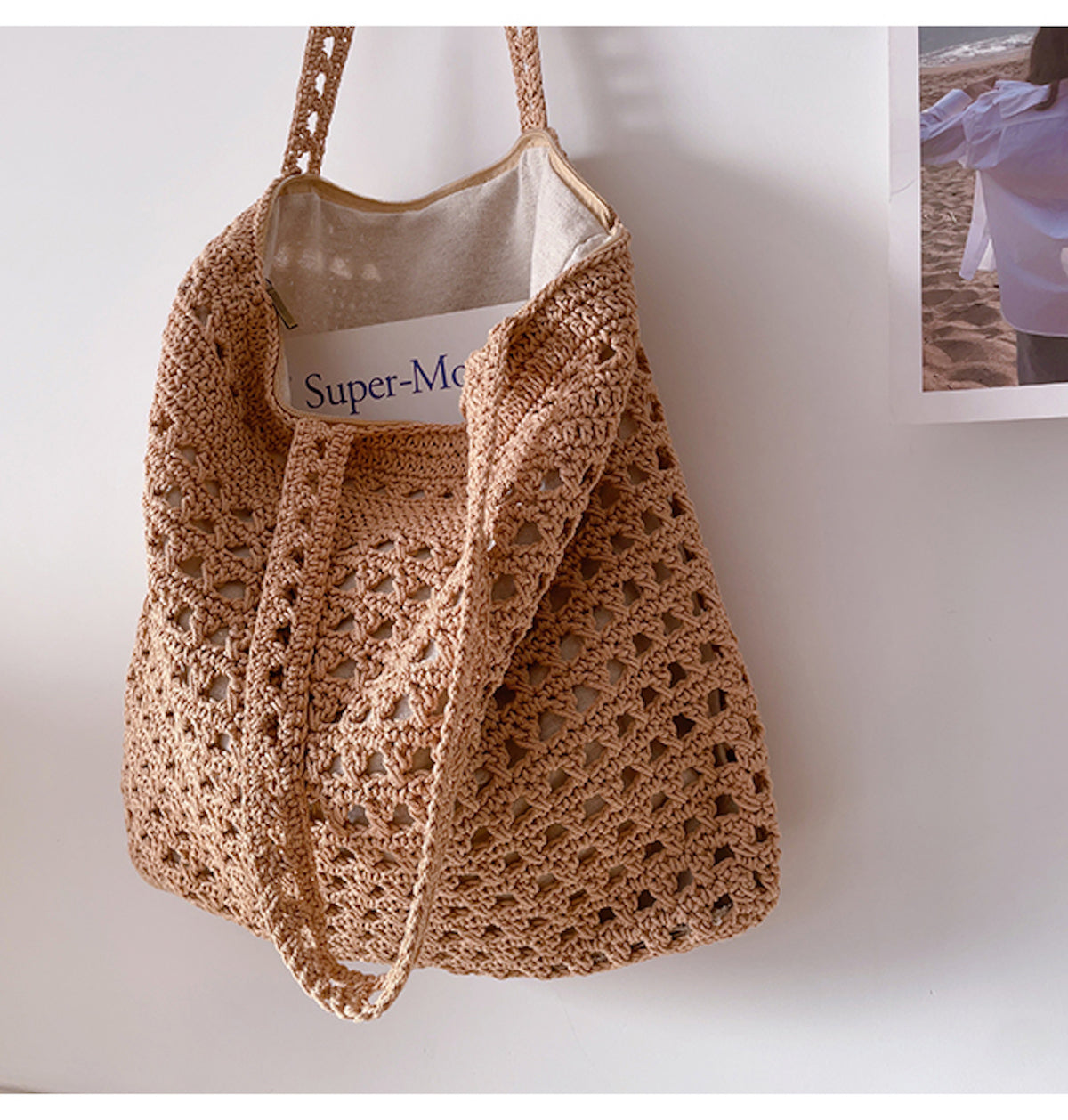 Women’s Handmade Crochet Retro Style Tote Bag for Boho Everyday Style & Gifts