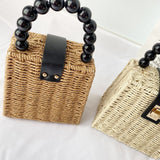 Women’s Straw Woven Box Purse for Beach, Vacation & Summer Outfits