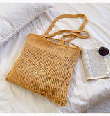 Women’s Retro Cotton Knitted Shoulder Bag Casual Tote Bag for Boho Everyday Style & Gifts