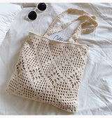 Women’s Artsy Cotton Knitted Shoulder Bag for Boho Everyday Style & Gifts