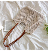 Women’s Oversized Cotton Knitted Shoulder Bag for Boho Everyday Style & Gifts