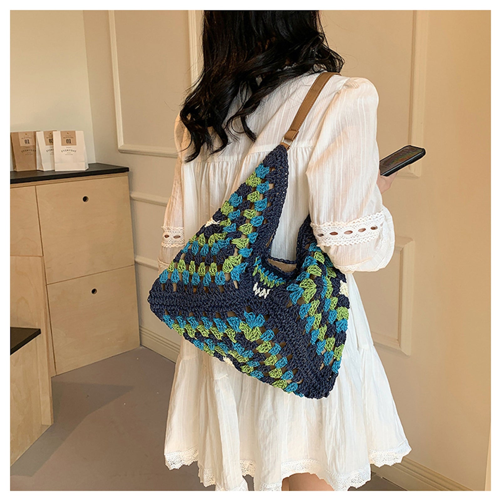Women’s Straw Woven Shoulder Bag Tote Bag for Beach, Vacation & Summer Outfits