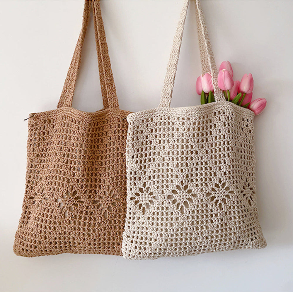 Damen-Schultertasche aus Baumwolle mit Kunstmuster für Boho-Alltagsstil und Geschenke