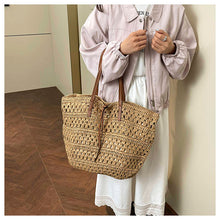 Strandtasche aus Strohgeflecht für Damen für Strand, Urlaub und Sommer-Outfits