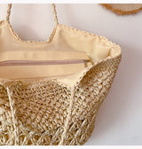 Women’s Large Straw Woven Tote Bag for Beach, Vacation & Summer Outfits