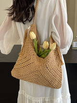 Women’s Retro Cotton Crochet Shoulder Bag Purse for Boho Everyday Style & Gifts