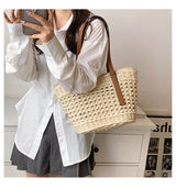 Women’s Straw Basket Tote Bag for Beach, Vacation & Summer Outfits