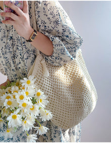 Women’s Handmade Crochet Retro Style Tote Bag for Boho Everyday Style & Gifts