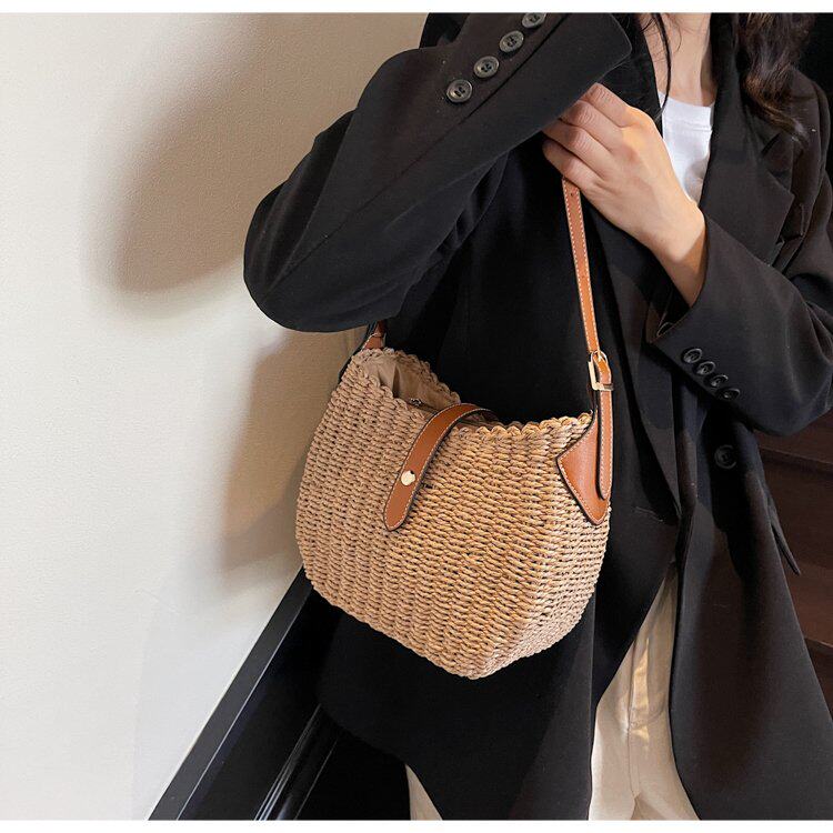 Women’s Straw Woven Crossbody Bag for Beach, Vacation & Summer Outfits