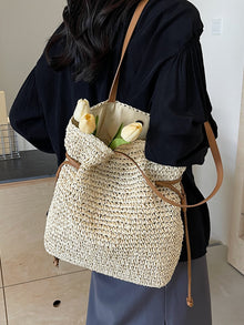 Women’s Retro Straw Woven Tote Bag for Beach, Vacation & Summer Outfits