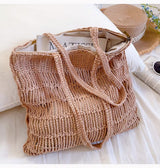 Women’s Retro Cotton Knitted Shoulder Bag Casual Tote Bag for Boho Everyday Style & Gifts