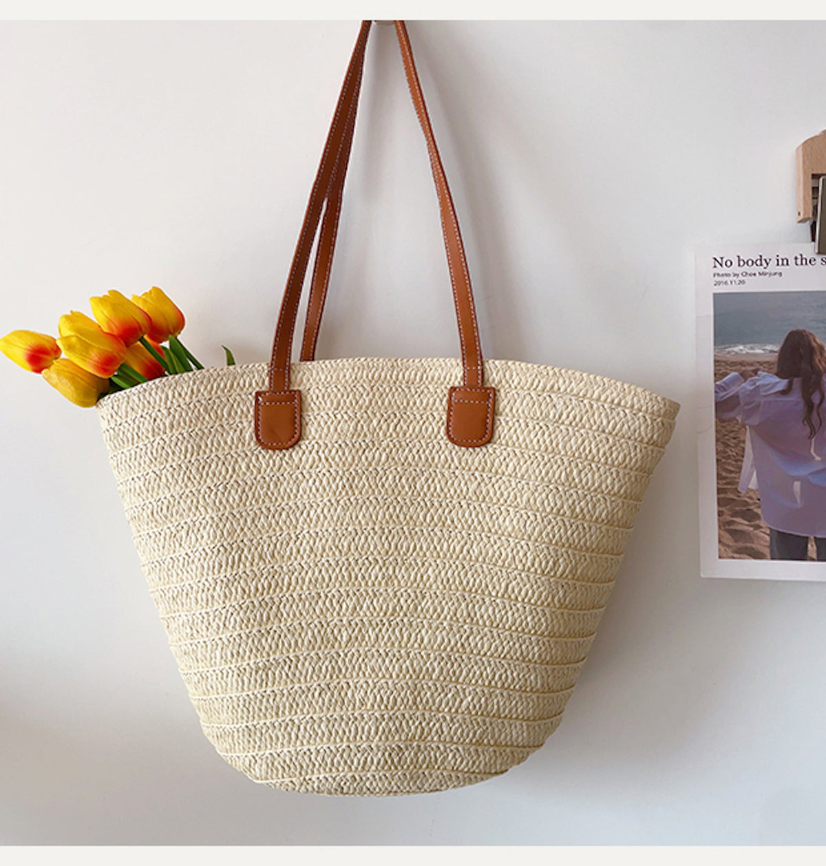 Women’s Straw Summer Basket Tote Bag for Beach, Vacation & Summer Outfits