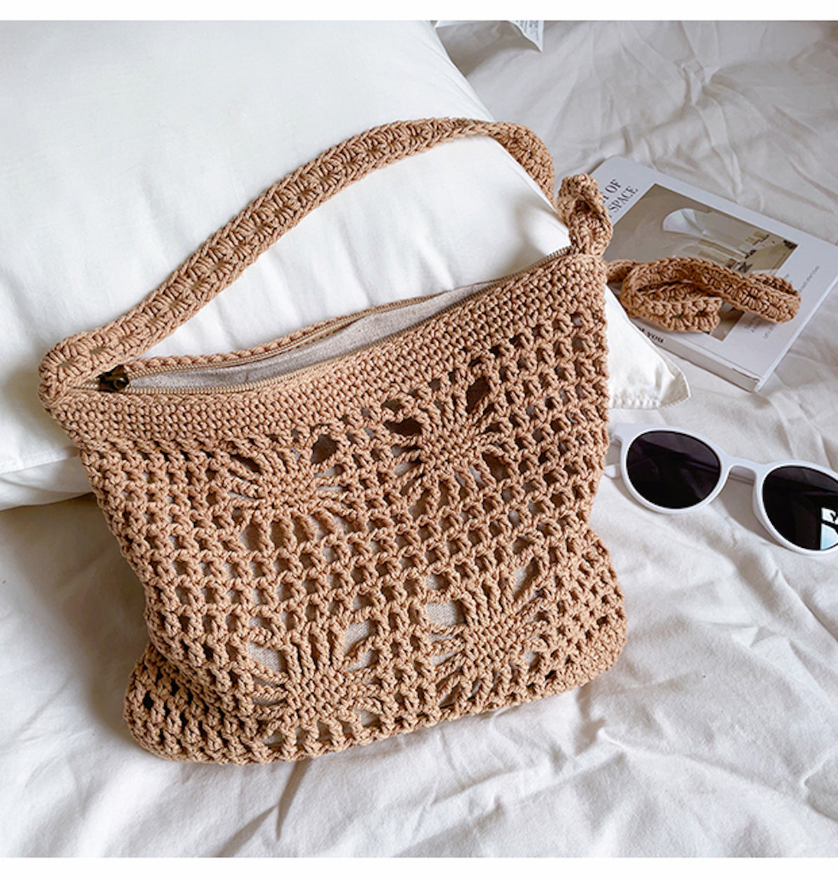 Women’s Handmade Crochet Crossbody Bag for Boho Everyday Style & Gifts
