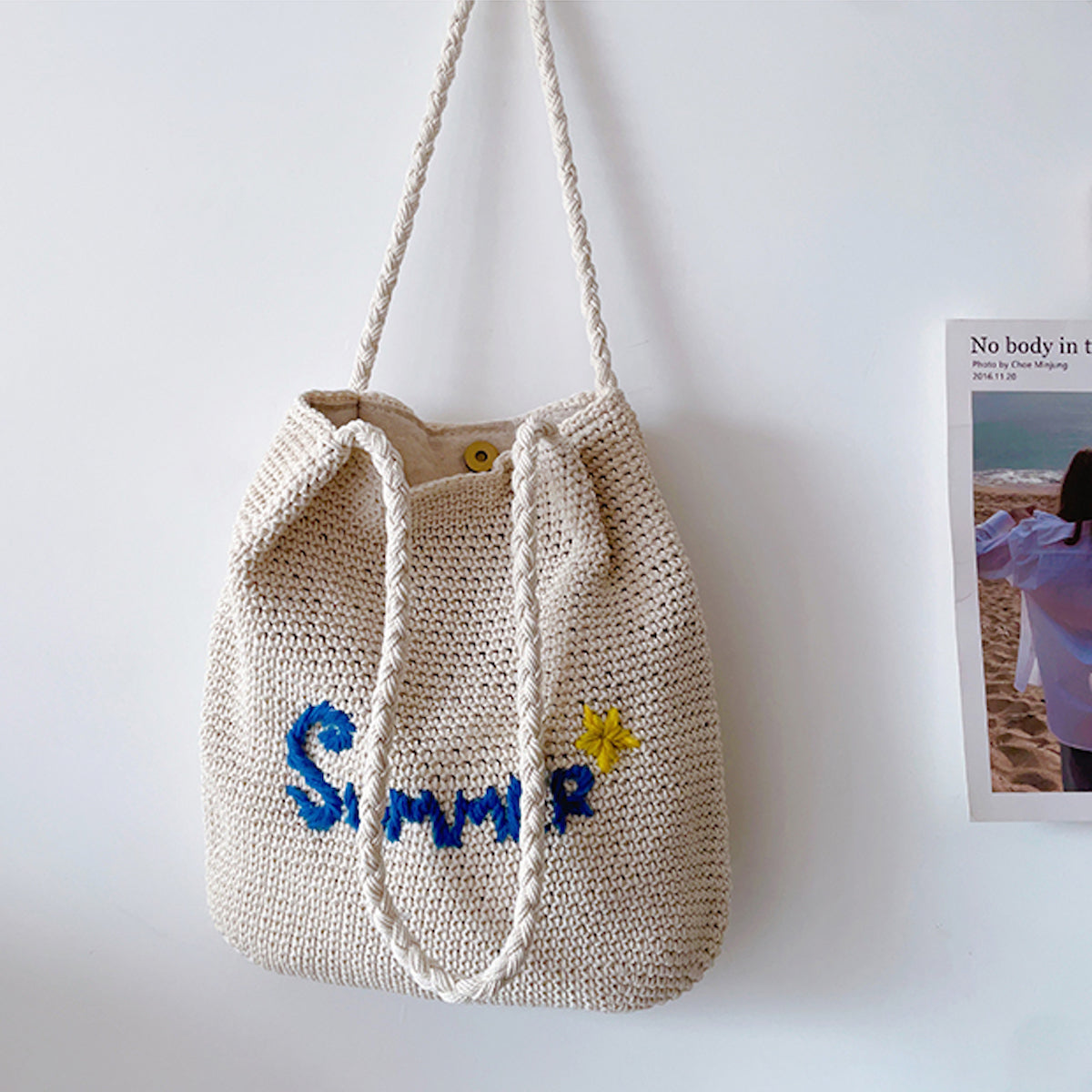 Women’s Summer Cotton Knitted Bag Shoulder Bag for Boho Everyday Style & Gifts