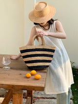 Women’s Summer Raffia Basket Bag for Beach, Vacation & Summer Outfits