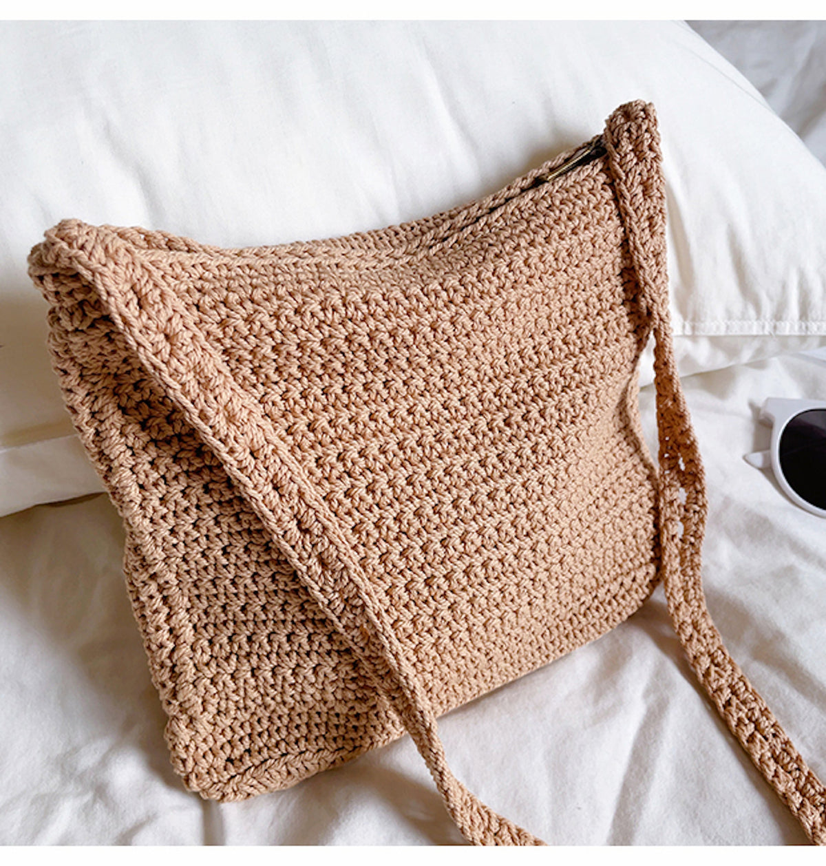 Women’s Handmade Crochet Floral Square Shoulder Bag Purse for Boho Everyday Style & Gifts
