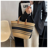 Women’s Knitted Cotton Retro Woven Tote Basket Bag for Boho Everyday Style & Gifts