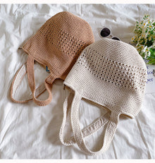 Women’s Crochet Cotton Bucket Bag for Boho Everyday Style & Gifts