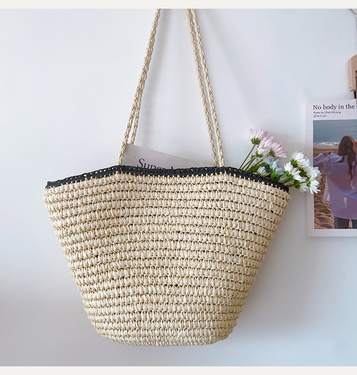 Women’s Summer Straw Basket Summer Tote for Beach, Vacation & Summer Outfits