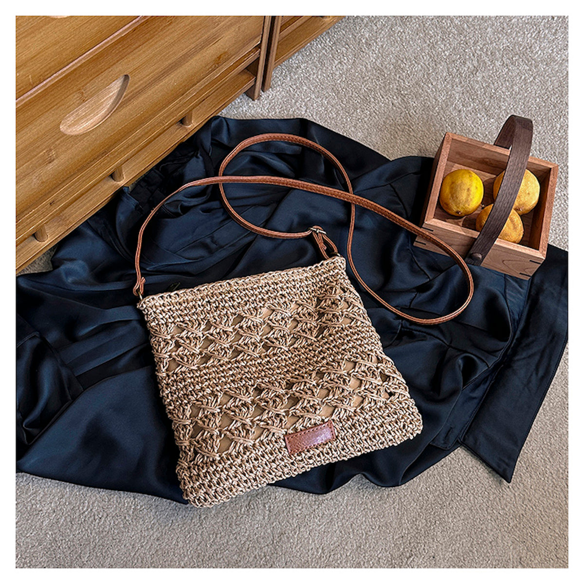 Women’s Straw Woven Crossbody Purse for Beach, Vacation & Summer Outfits