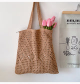 Women’s Artsy Cotton Knitted Shoulder Bag for Boho Everyday Style & Gifts