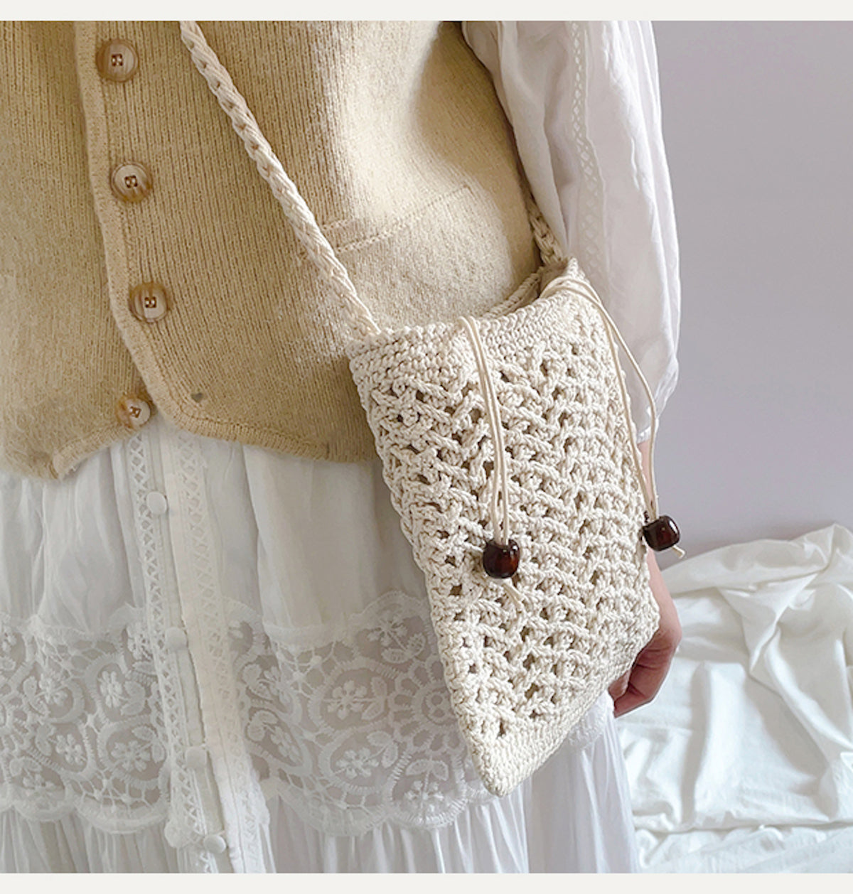Women’s Handmade Crochet Crossbody Purse for Boho Everyday Style & Gifts