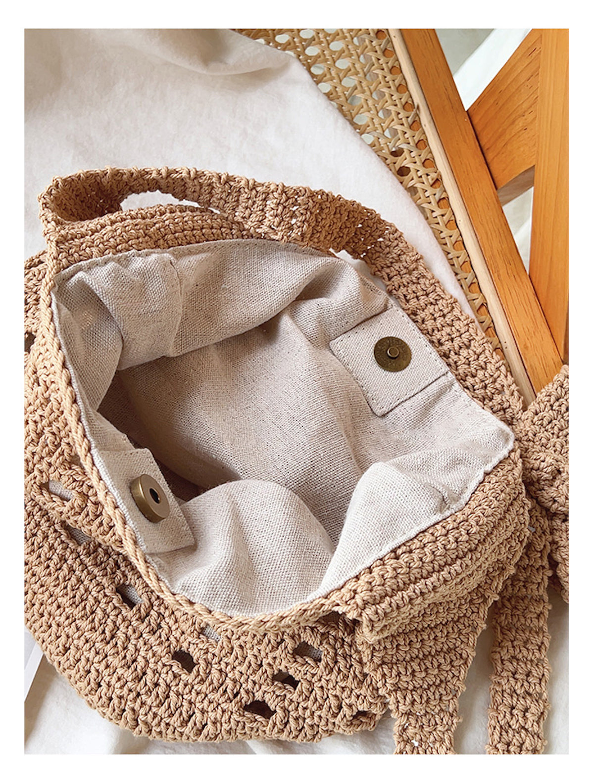 Women’s Crochet Cotton Bucket Shoulder Bag for Boho Everyday Style & Gifts