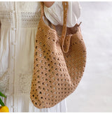 Women’s Handmade Crochet Retro Style Tote Bag for Boho Everyday Style & Gifts