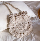 Women’s Crochet Cotton Boho Knitted Shoulder Bag Crossbody Bag for Boho Everyday Style & Gifts