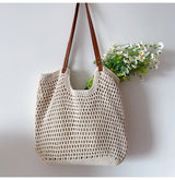 Women’s Oversized Cotton Knitted Shoulder Bag for Boho Everyday Style & Gifts