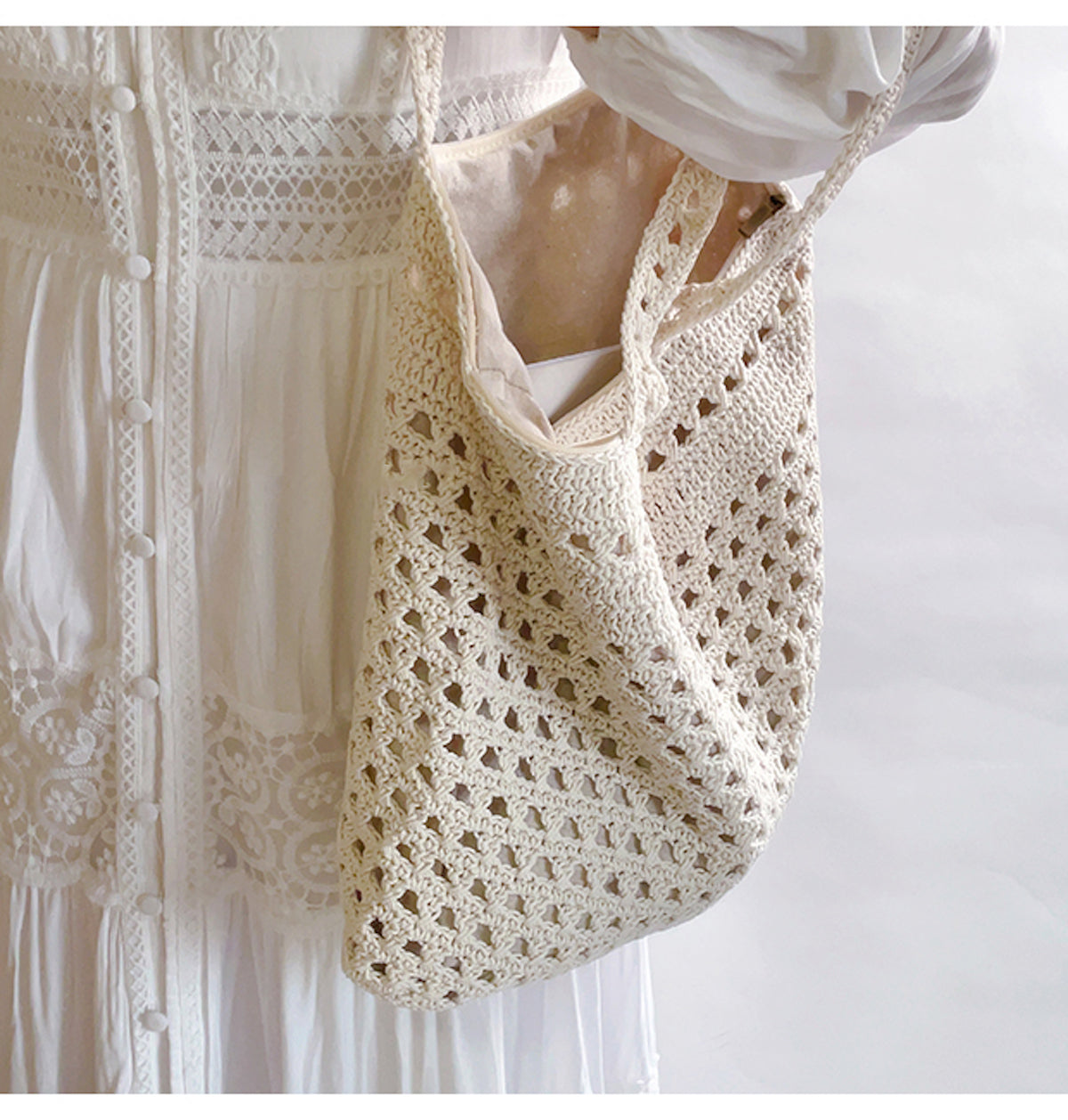 Women’s Handmade Crochet Retro Style Tote Bag for Boho Everyday Style & Gifts